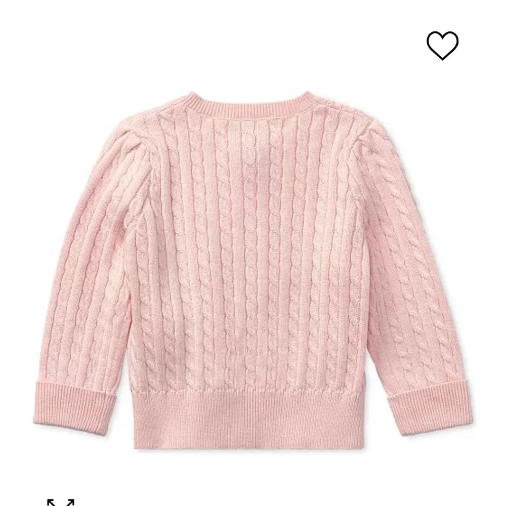 Ralph Lauren Baby Girls Cable Cardigan Sweater French Pink 3mo GUC